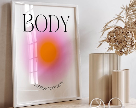 Aura Poster Trendy Spiritual Wall Art Yoga Decor Zen Wall Art Aura Print Out Posters Aesthetic Wall Art Aesthetic Poster Spa Decor