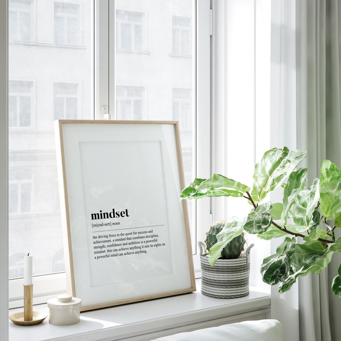 Mindset Dictionary Definition Noun Motivational Office Poster - Image 2