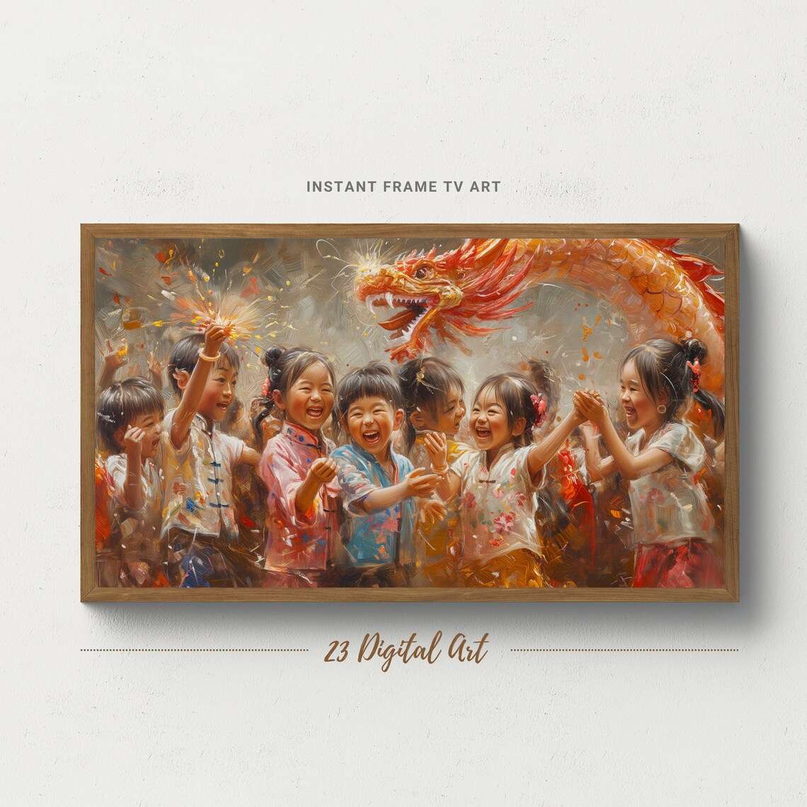 Chinese New Year Children Celebration Joyful Kids Dragon TV Poster