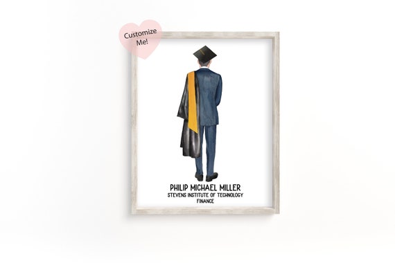 Personalized Graduation Gift Class Of 2023 Graduation Keepsake Wall Art For College Graduate Gift For Him University Graduation Unfr