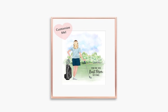 Personalized Golf Gift For Grandma Custom Wall Art Golf Gift Mothers Day Birthday Keepsake For Her Mom Sister Son Daughter Unframed