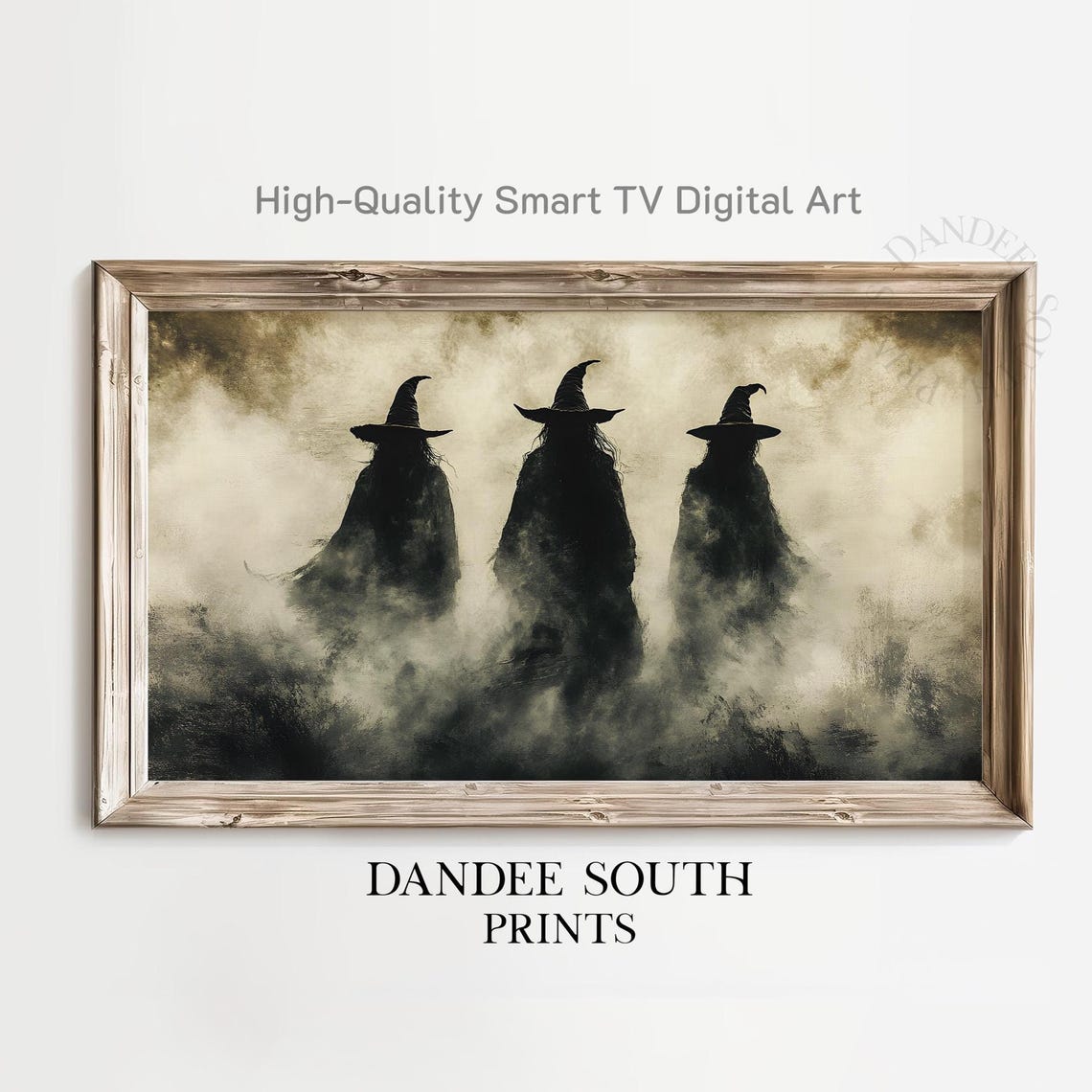 Halloween Witches Tv Art For Frame Smart Spooky Painting Dark Academia Decor Tv037