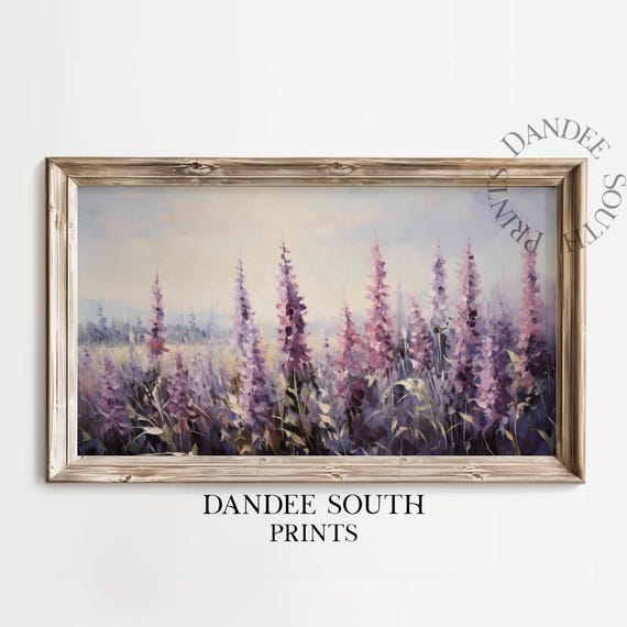 Wildflowers Landscape Tv Art For Frame Smart Spring Flowers Painting Floral Home Decor Tv011