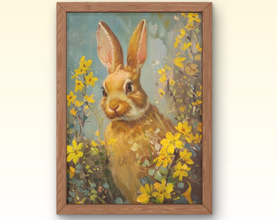 Easter Bunny Rustic Spring Rabbit Nursery Decor