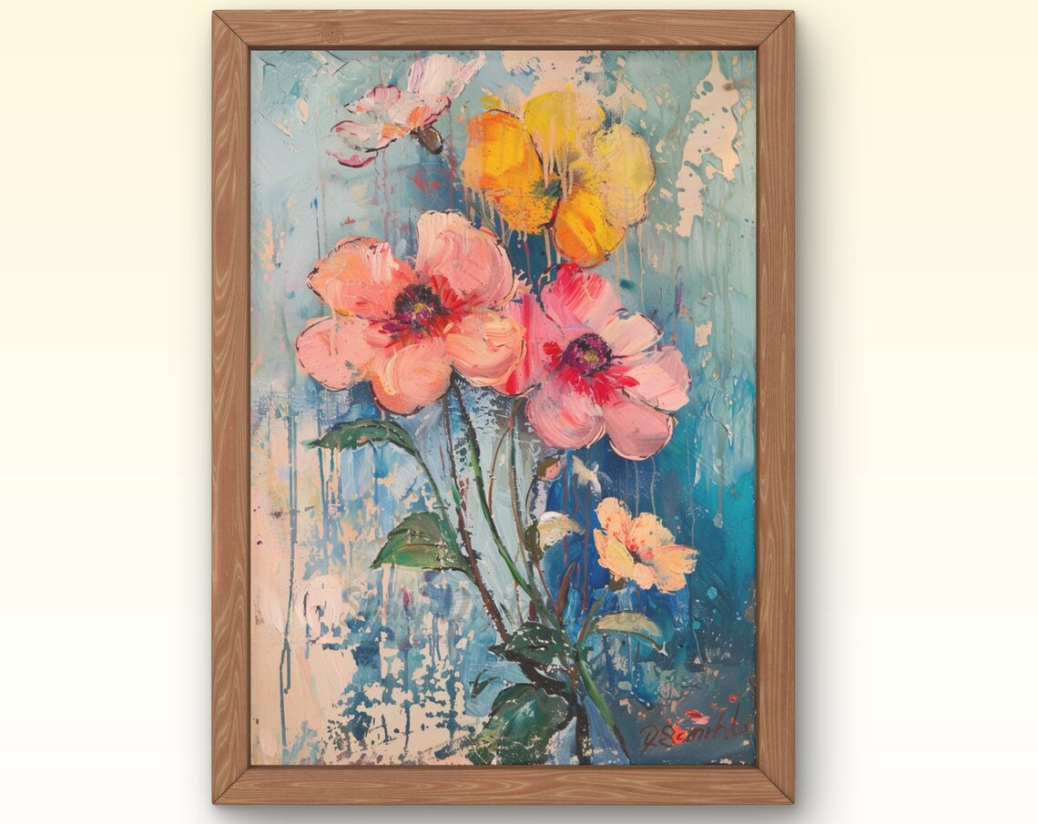 Vintage Floral Botanical Prints, Antique Style Art Print