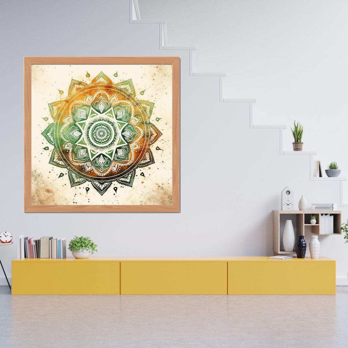 Mandala Indian Art Meditation Wall Art Spiritual Decoration Print Art Relaxing Yoga Esoteric Wall Print