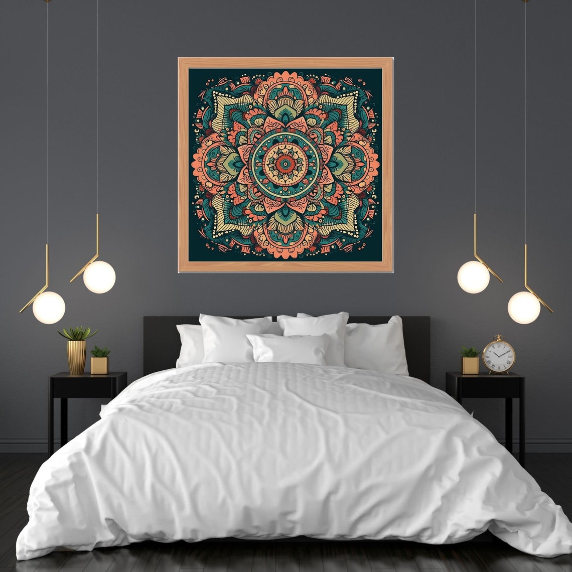 Mandala Indian Art Meditation Wall Art Spiritual Decoration Print Art Relaxing Yoga Esoteric Wall Print - Image 2