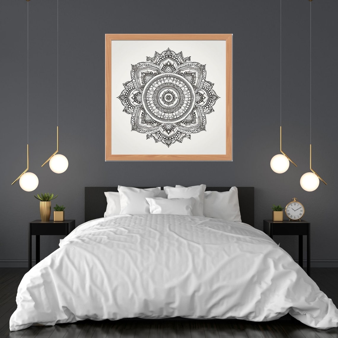 Mandala Indian Art Meditation Wall Art Spiritual Decoration Print Art Relaxing Yoga Esoteric Wall Print - Image 3