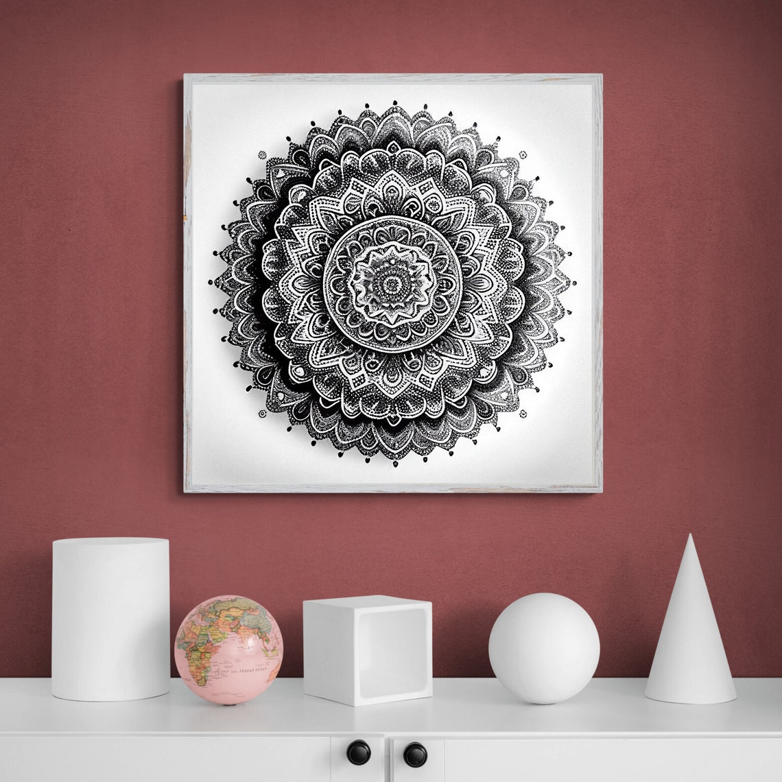 Mandala Art Zen Wall Art Home Decor Mandala Wall Decor Custom Size Colourful Art Prints Art Wall Print Decor