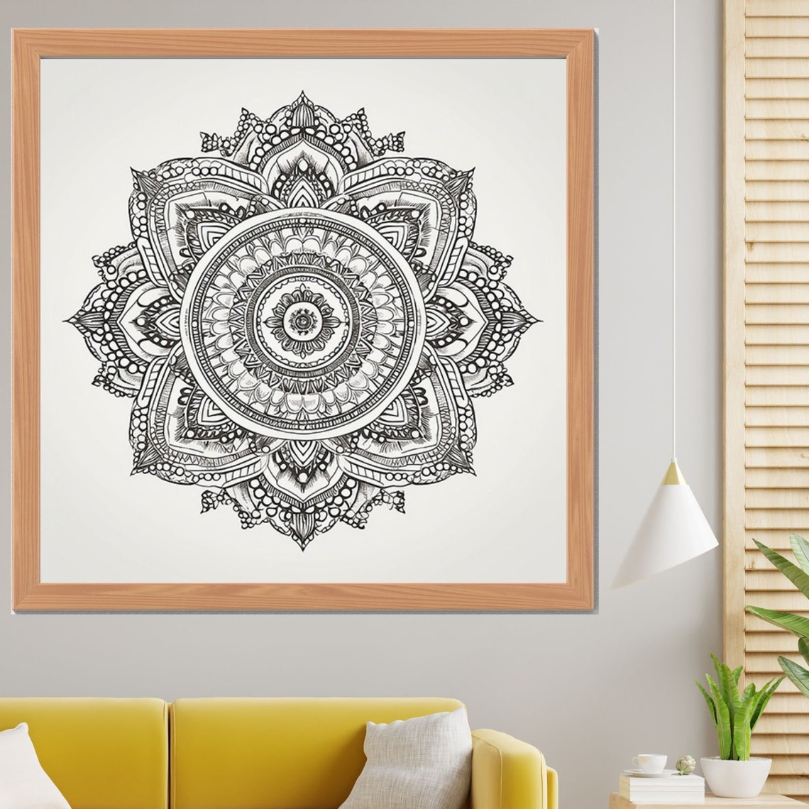 Mandala Indian Art Meditation Wall Art Spiritual Decoration Print Art Relaxing Yoga Esoteric Wall Print