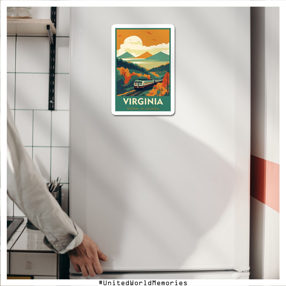 Virginia Vintage Travel Poster, State Rail Train Art Print - Image 3