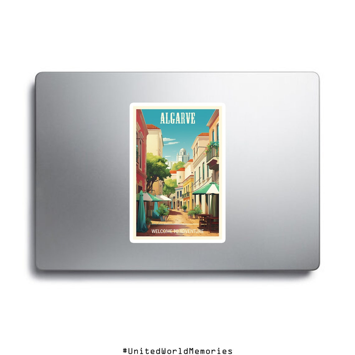 Algarve Old Town Charming Street Cafes Welcome Adventure Travel Poster - Image 2
