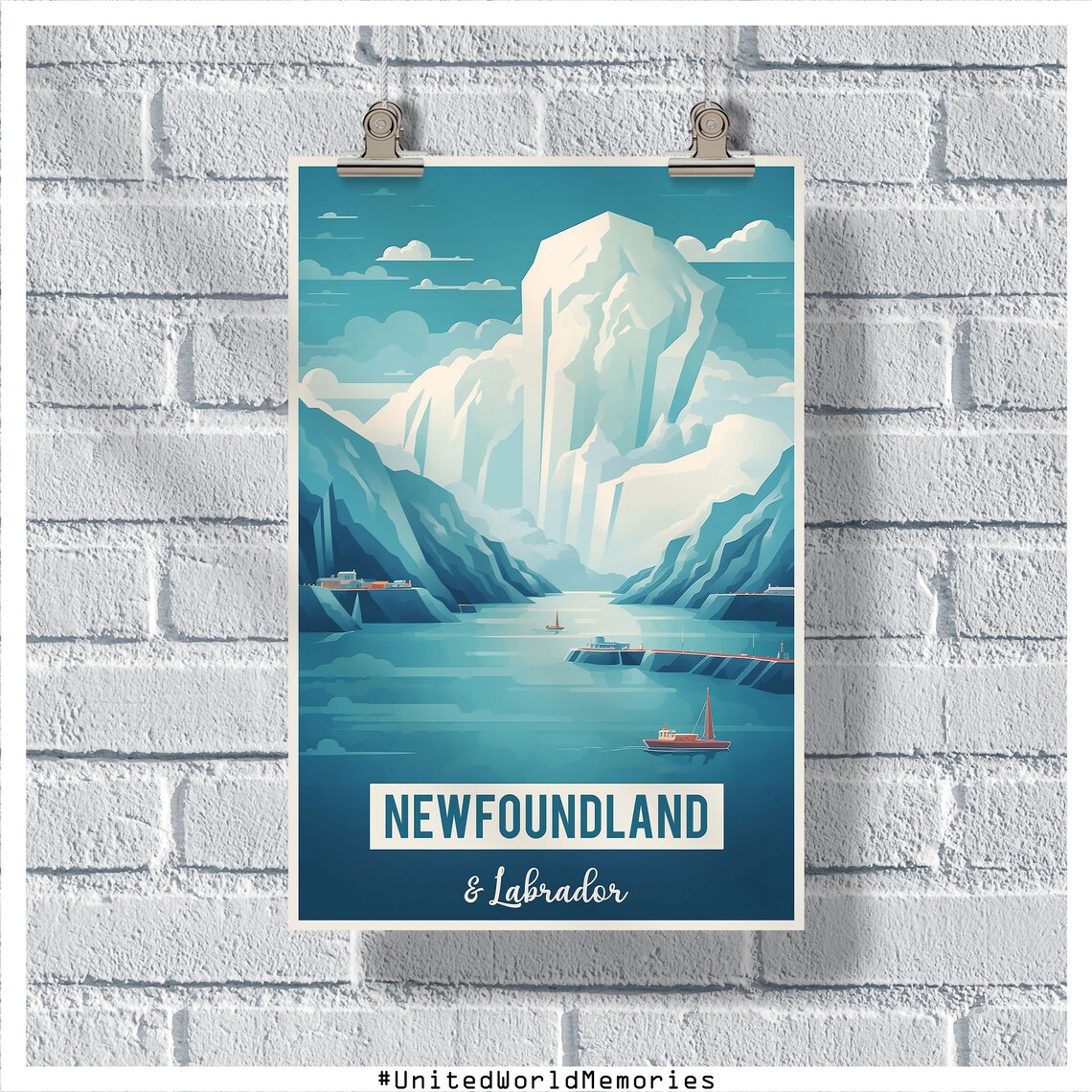 Newfoundland And Labrador Iceberg Travel Poster