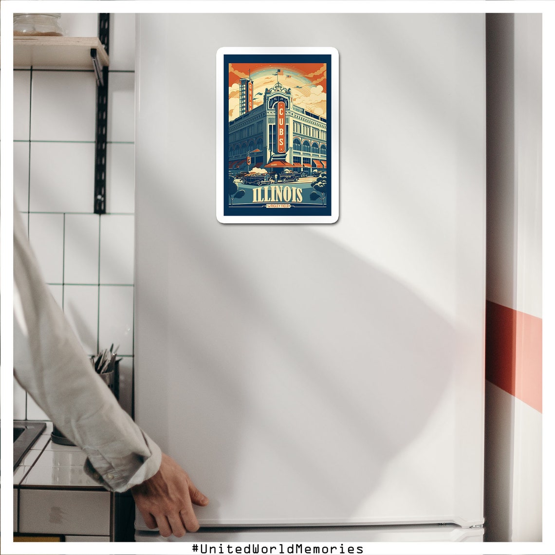 Illinois Wrigley Field Chicago Cubs Baseball Stadium Retro Poster - Image 4
