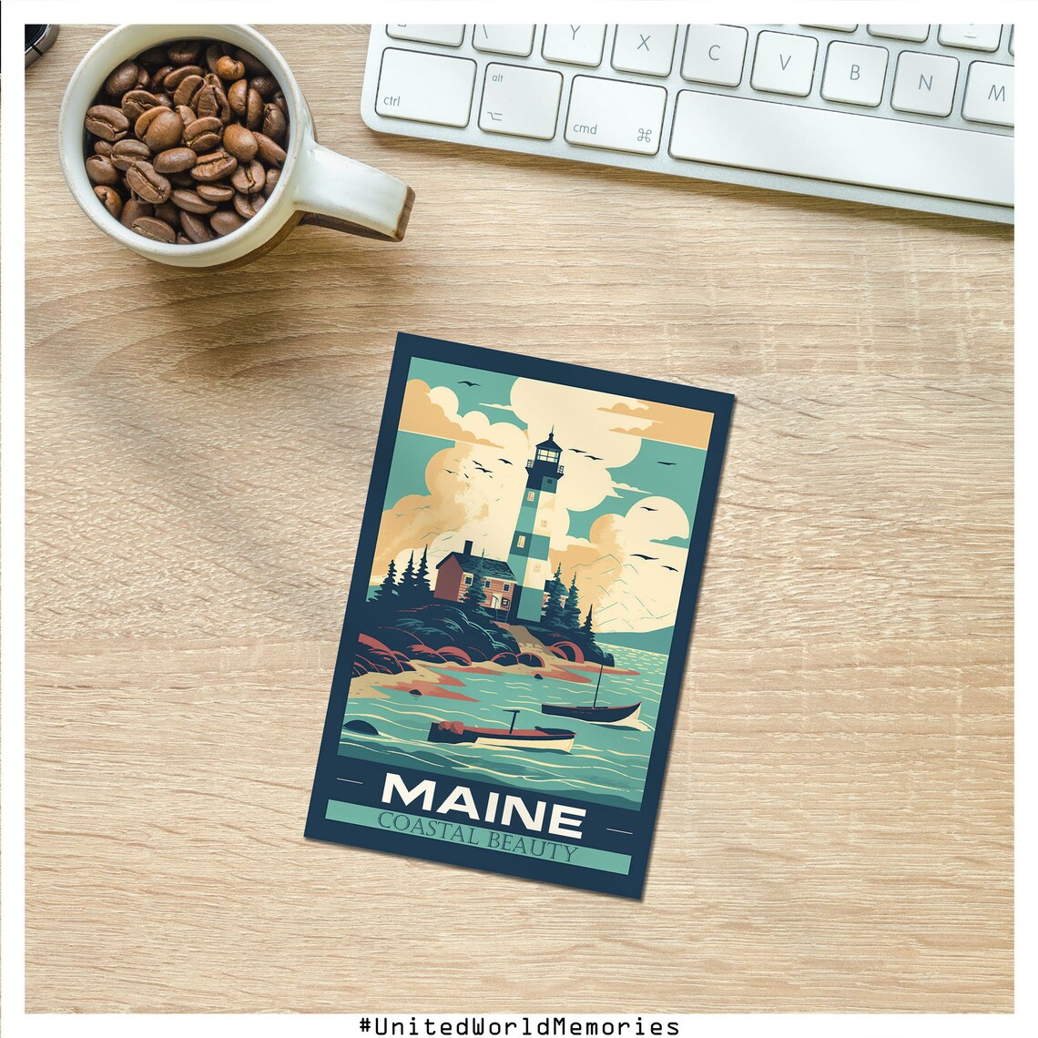 Maine Vintage Travel Poster, State Wall Decor - Image 3