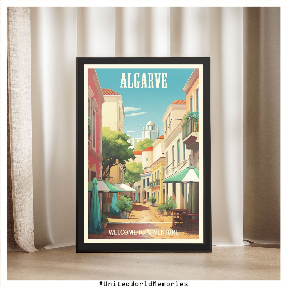Algarve Travel Poster Algarve Lagos Old Town Art Portugal Poster Algarve Wall Art Algarve Gifts Algarve Portugal Poster Algarve Print - Image 5