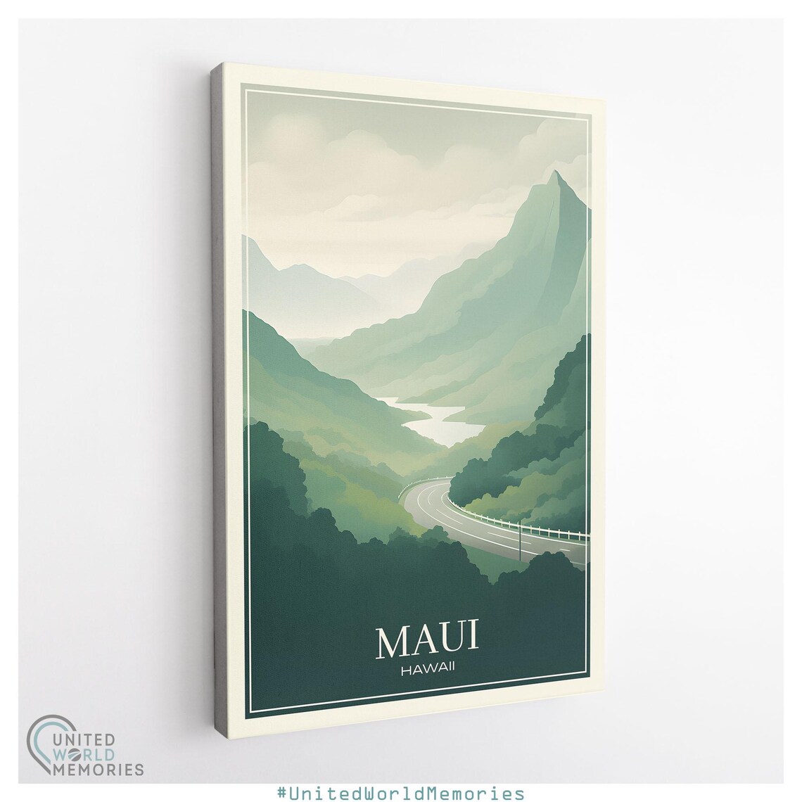 Maui Hawaii Hana Highway Green Valley Road Scenic Travel Poster - Image 3
