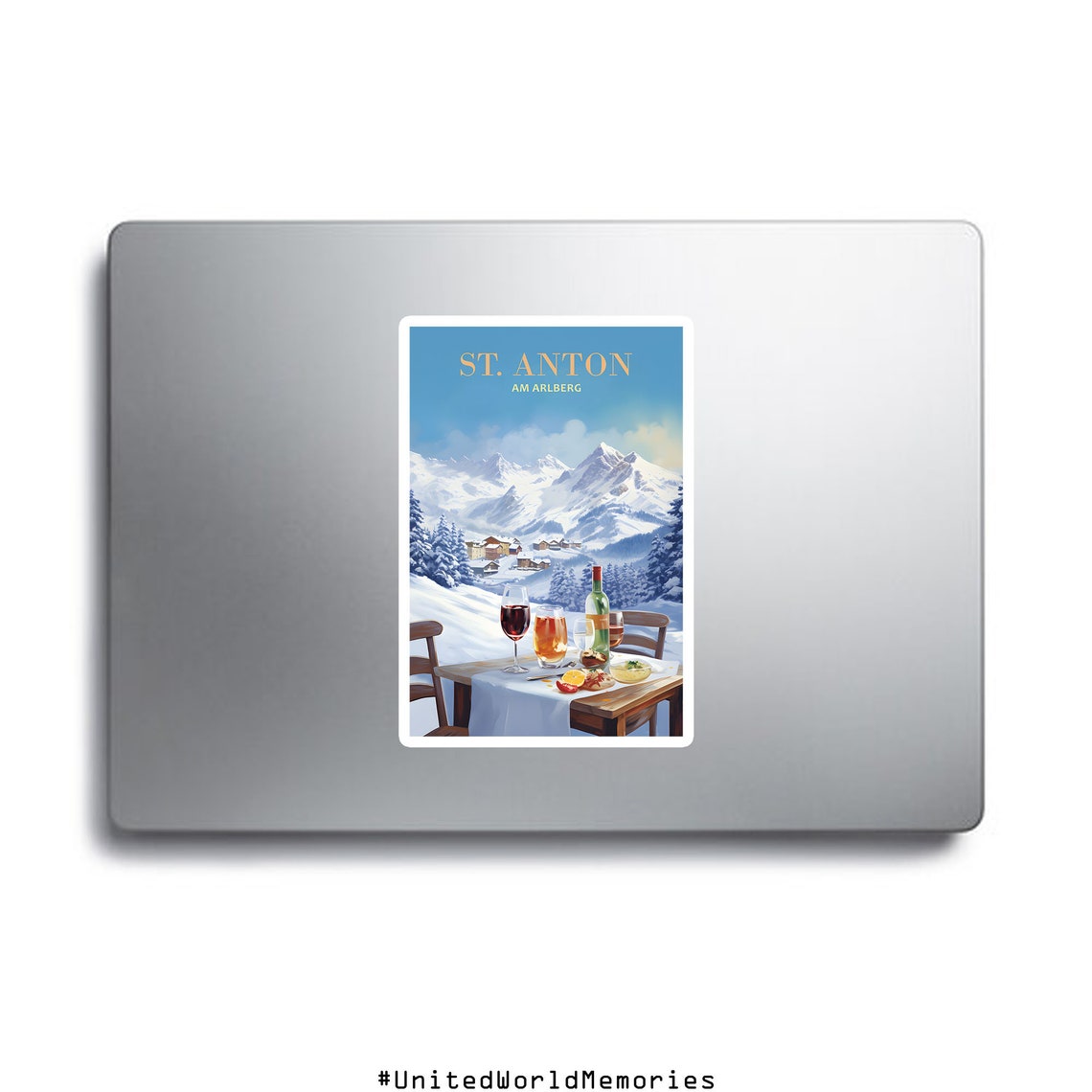St Anton Austria Am Arlberg Apres Ski Wine Alpine Retreat Poster - Image 3