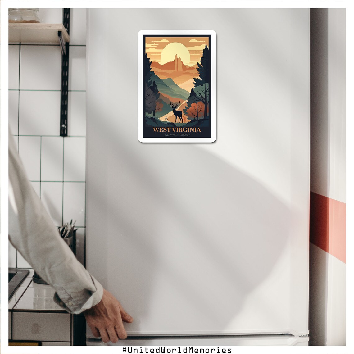 West Virginia Vintage Travel Poster, Adventure Print - Image 4