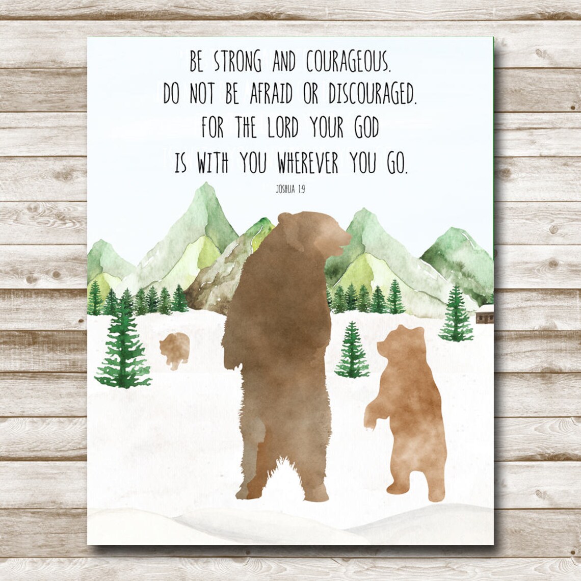 Joshua 1:9 Be Strong And Courageous Scripture Print - Image 5