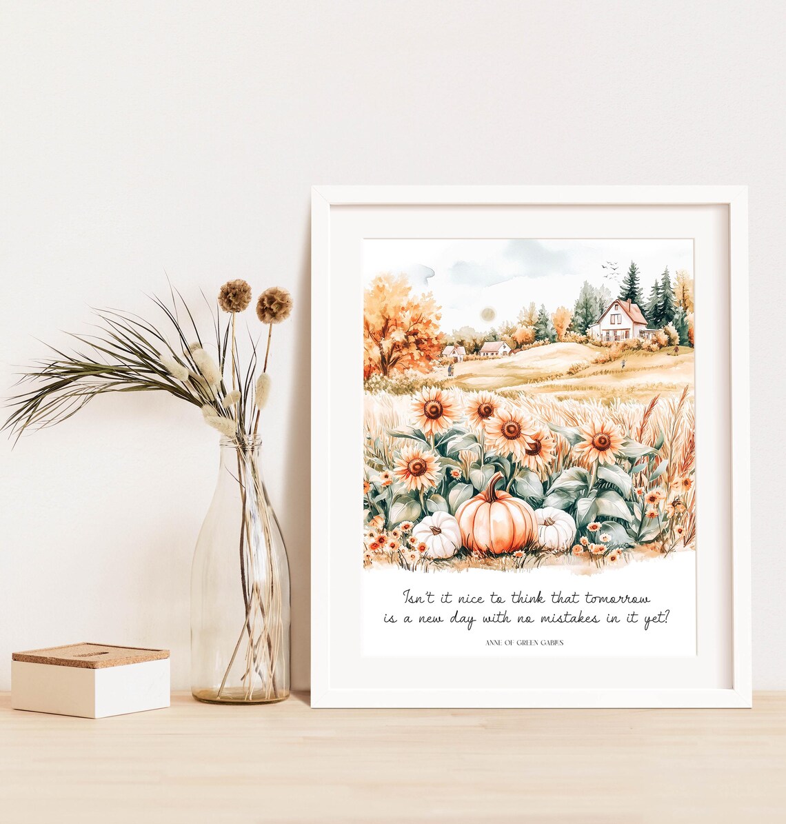 Anne Of Green Gables Quote Tomorrow Is A New Day 5x7 8x10 11x14 16x20 Print Lm Montgomery Sign Home Diy Decor Farmhouse Wall Art - Image 2