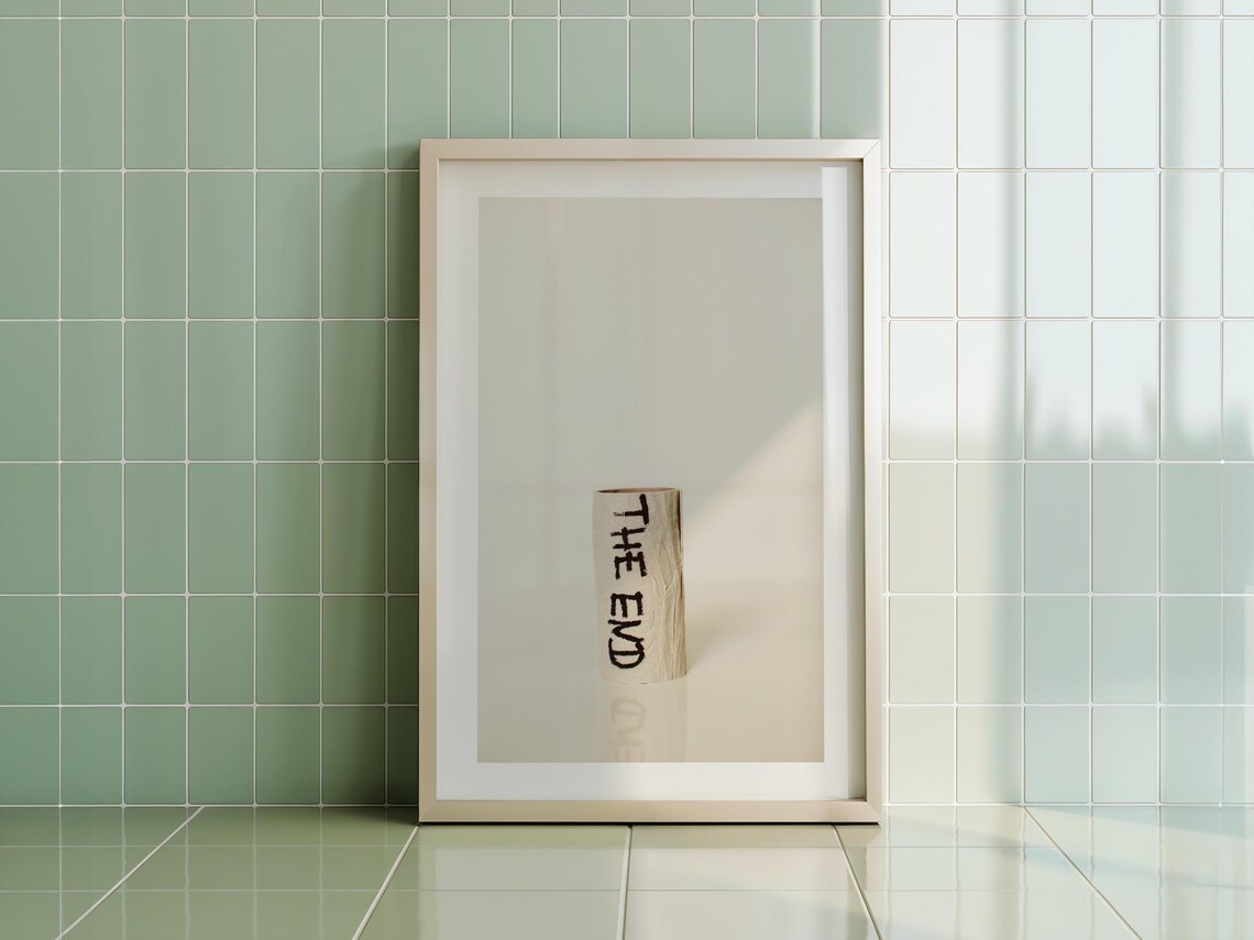 Toilet Roll Print Bathroom Humor Poster - Image 2