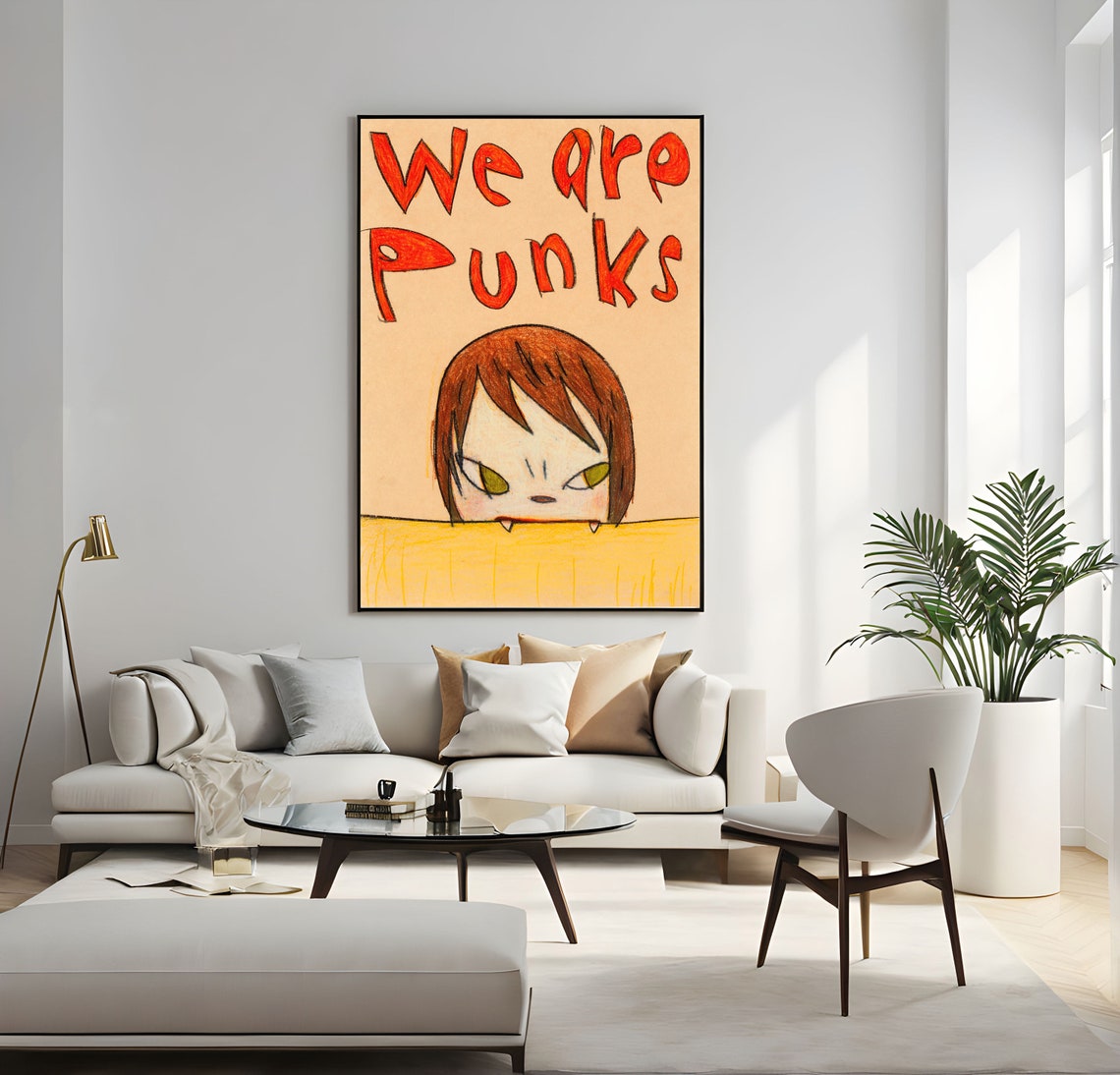 Yoshitomo Nara We Are Punks Rebellious Punk Child Quote Poster - Image 5