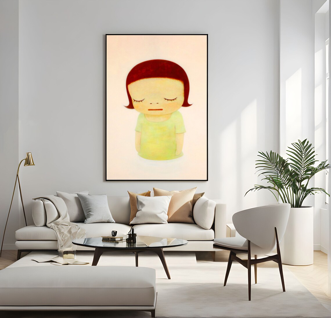 Yoshitomo Nara Milky Lake Thinking One Closed Eyes Serene Art Poster - Image 4
