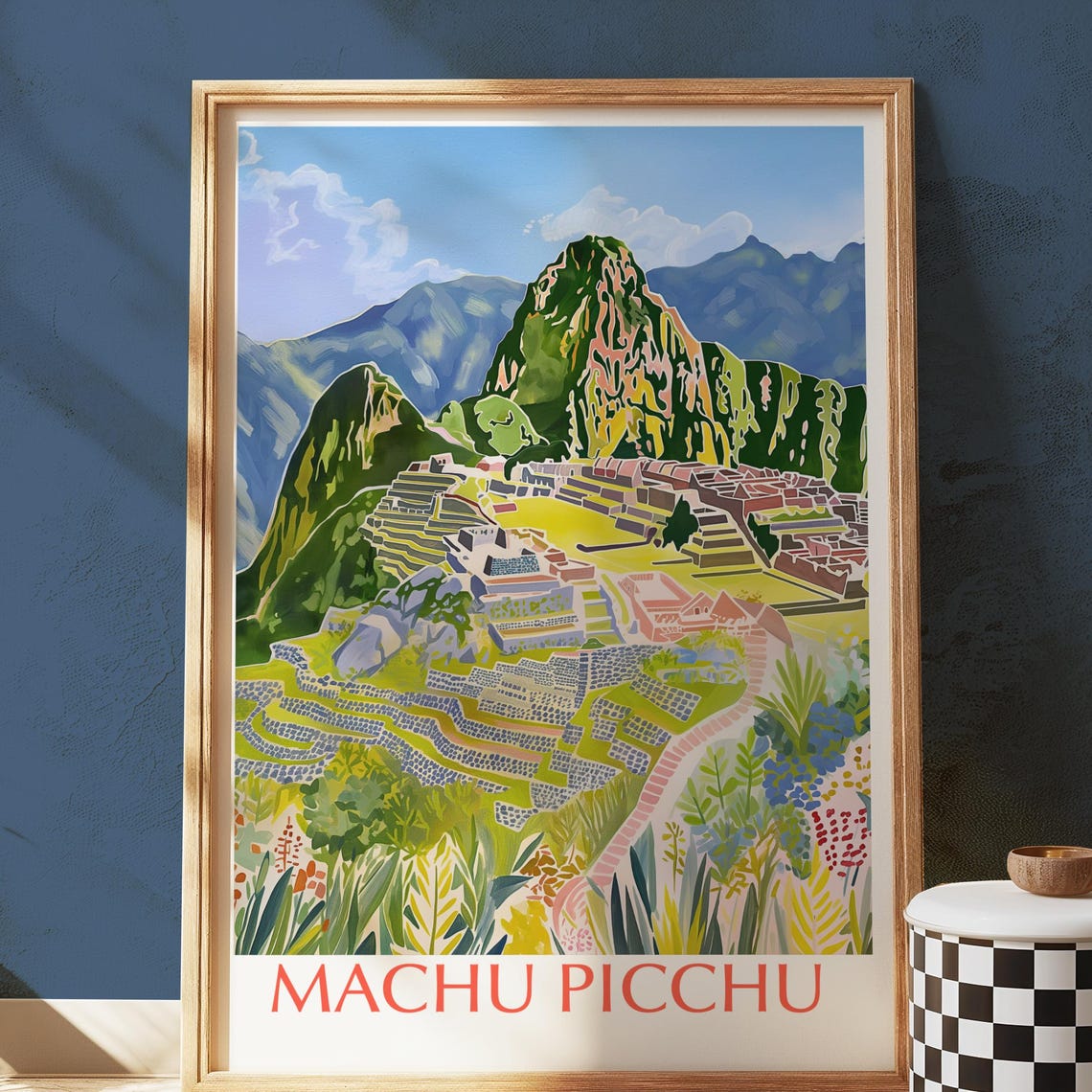 Machu Picchu Poster Print Inca Trail Peru Travel Art