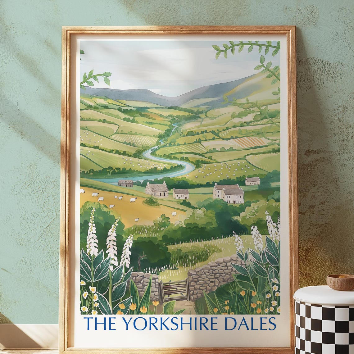 The Yorkshire Dales England Rolling Hills Landscape Art Poster