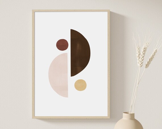 Abstract Print Print Beige Boho Decor Geometric Art Print Large Wall Art Wall Art Geometric Print Neutral Wall Art