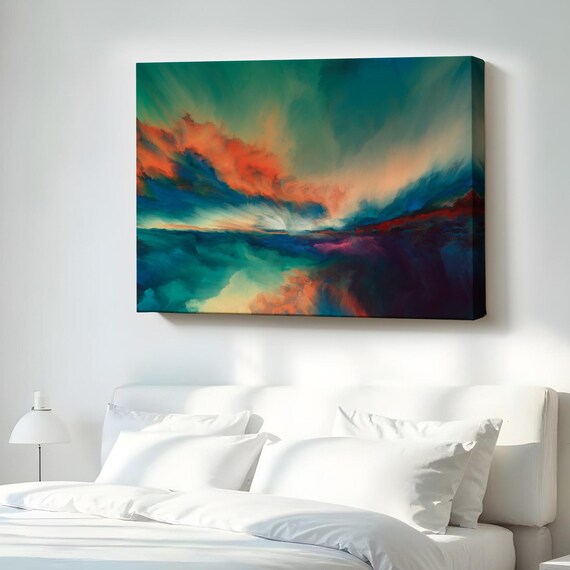 Sunset Decorative Canvas Wall Art Abstract Modern Decor Large Print