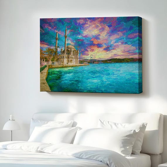 Abstract Oil Painting Look Decorative Canvas Wall Art With Brush Strokes Gift For Home Decor Large Modern