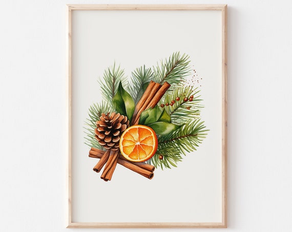 Rustic Christmas Print Rustic Vintage Xmas Wall Art Neutral Moody Winter Festive Art Prints Christmas Printables Art Pine Brunch Print