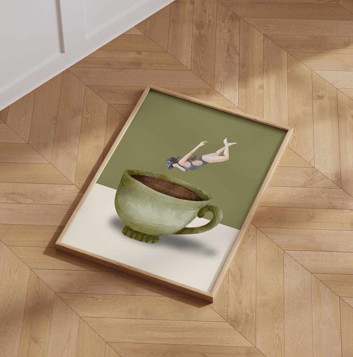 Coffee Diver - Retro Travel Poster - Image 6
