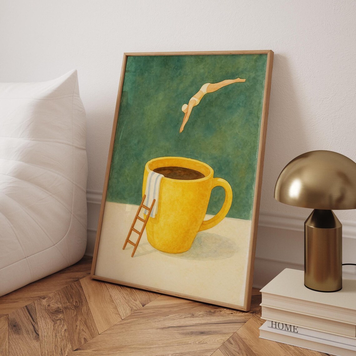 Coffee Diver - Surreal Print