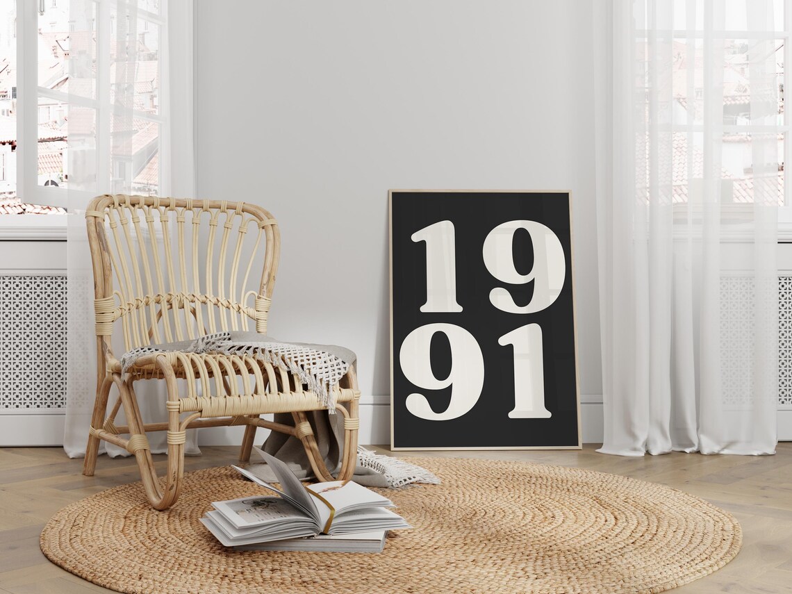 Custom Year Retro Poster, Personalized Birthday Gift - Image 3