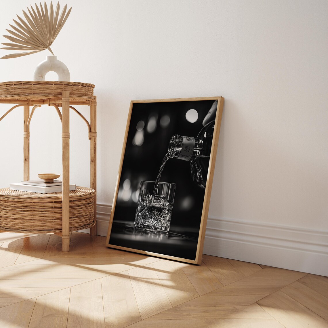 Whiskey Pour Art Print, Vintage Bar Cart Decor - Image 2