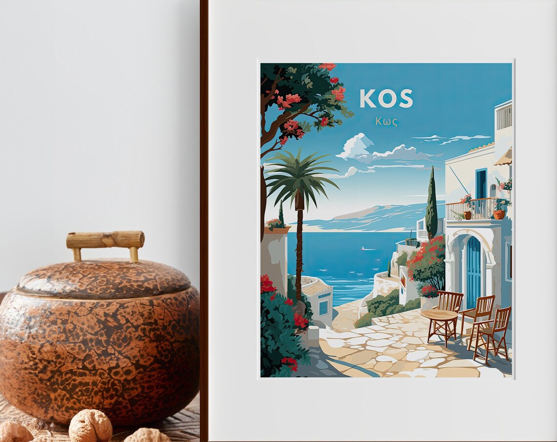 Kos Travel Poster, Greece Island Destination Print - Image 7