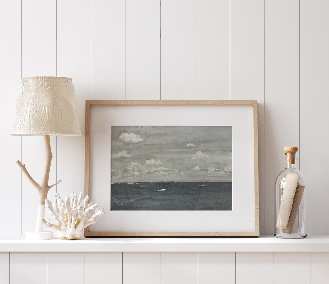 Deep Sea Vintage Ocean Art Print, Dark Seascape - Image 4