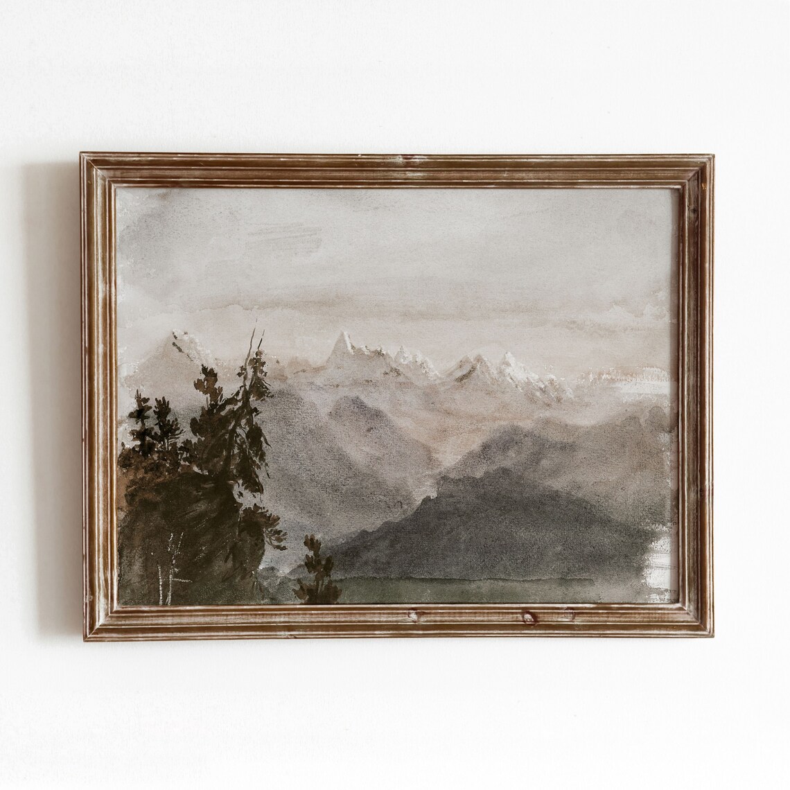Autumn In The Alps Vintage Mountain Range Art Print