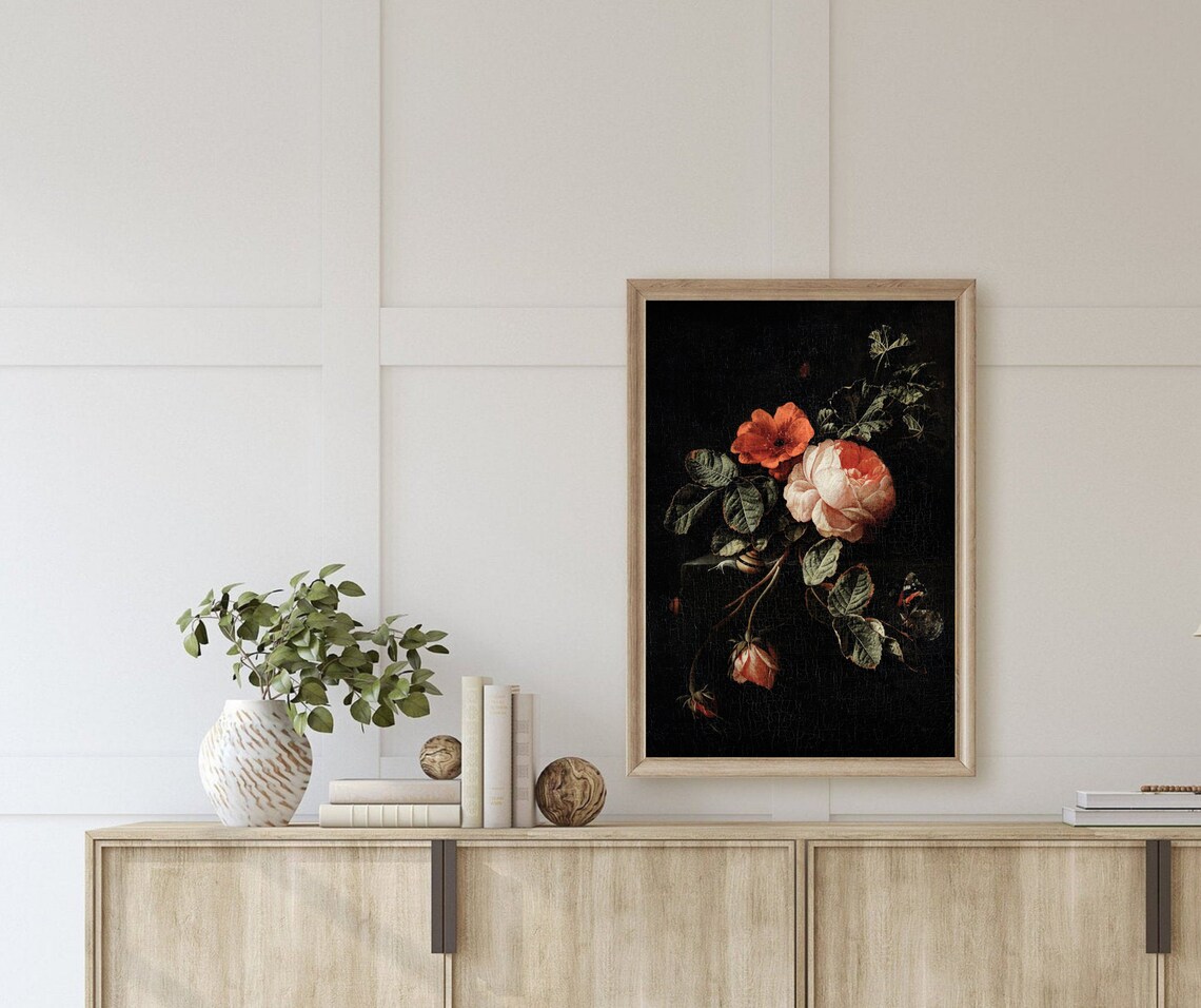 Rose Still Life Vintage Flower Art Print - Image 4