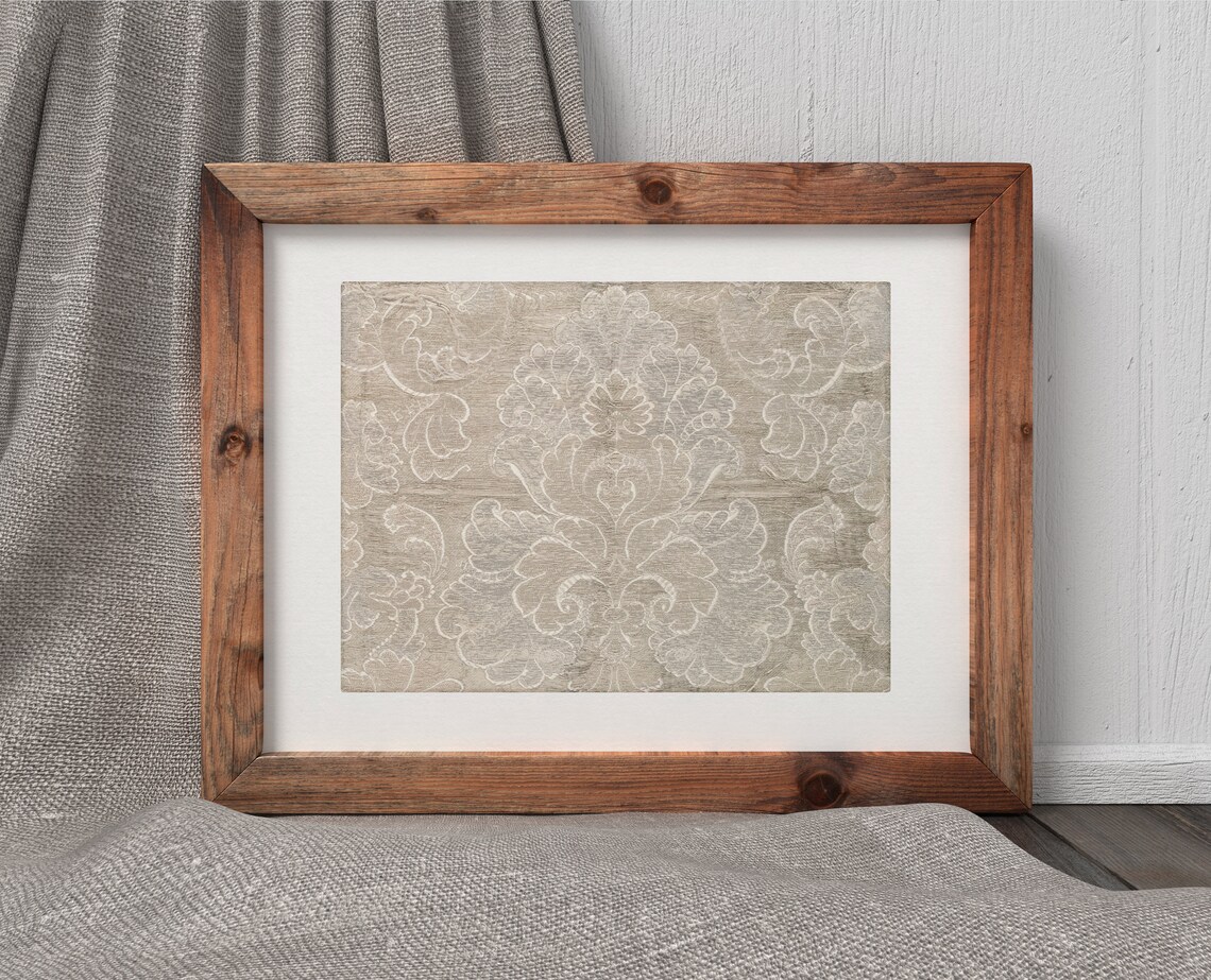Woven Silk Textile Vintage Tapestry Art Print - Image 2