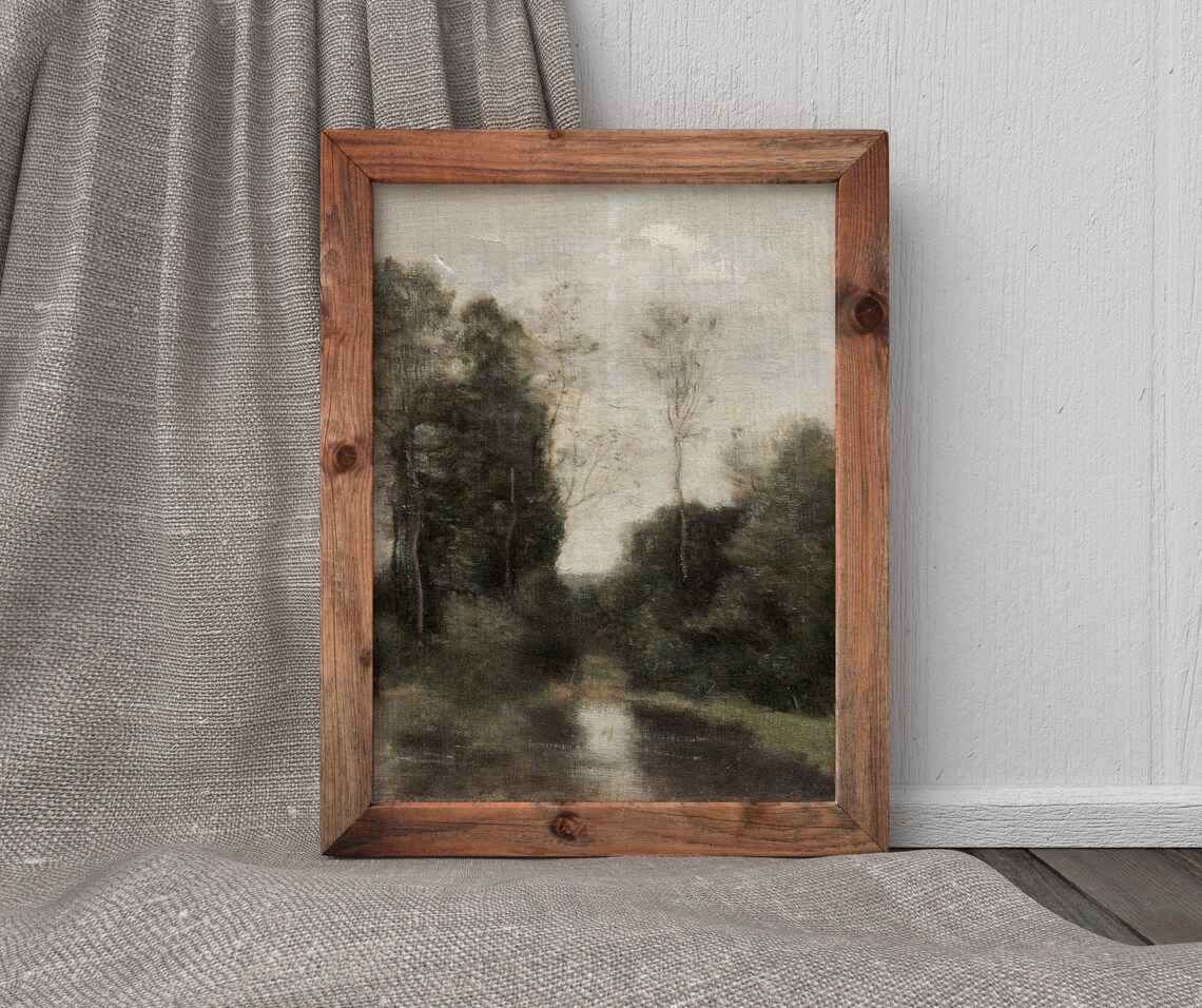 The Marshes Of Cuincy Vintage Landscape Art Print - Image 4