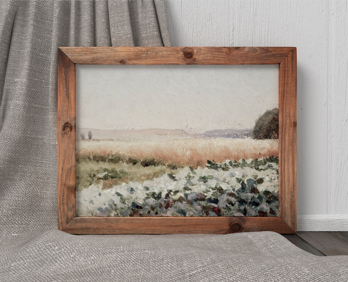 Cabbage Patch Vintage Floral Landscape, Art Print - Image 4