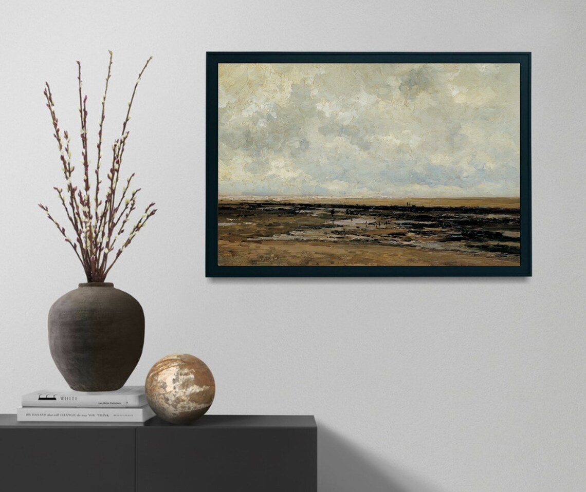 Coastal Mudflat Landscape Vintage Coastal Art Print - Image 2