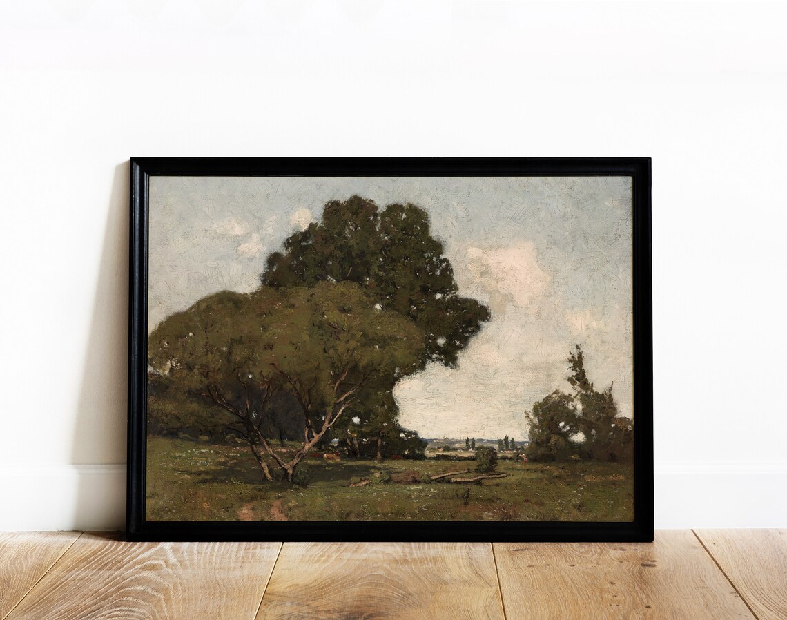 Bucolic French Countryside Vintage Landscape Art Print - Image 3