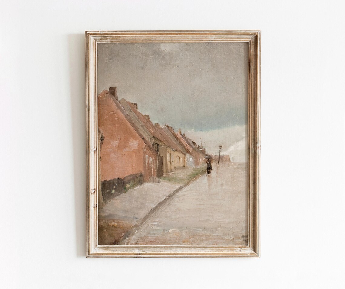Danish Lane Vintage European Street Art Print