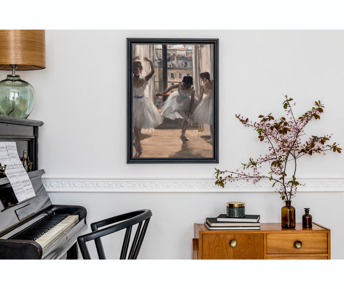 Ballet Rehearsal Vintage Dance Studio Art Print - Image 3