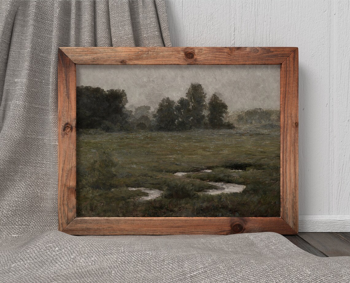 Prairie Dell Vintage Moody Landscape Art Print - Image 3